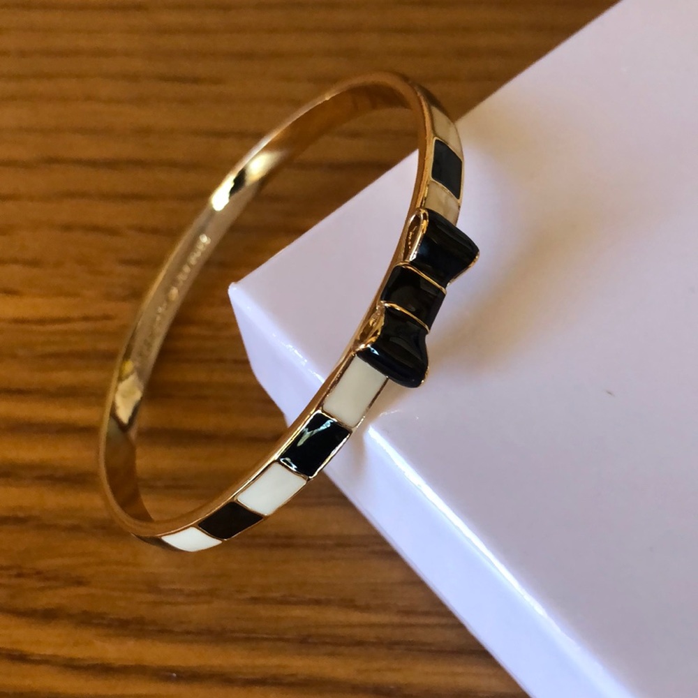 Vintage Kate Spade checkered bow bangle